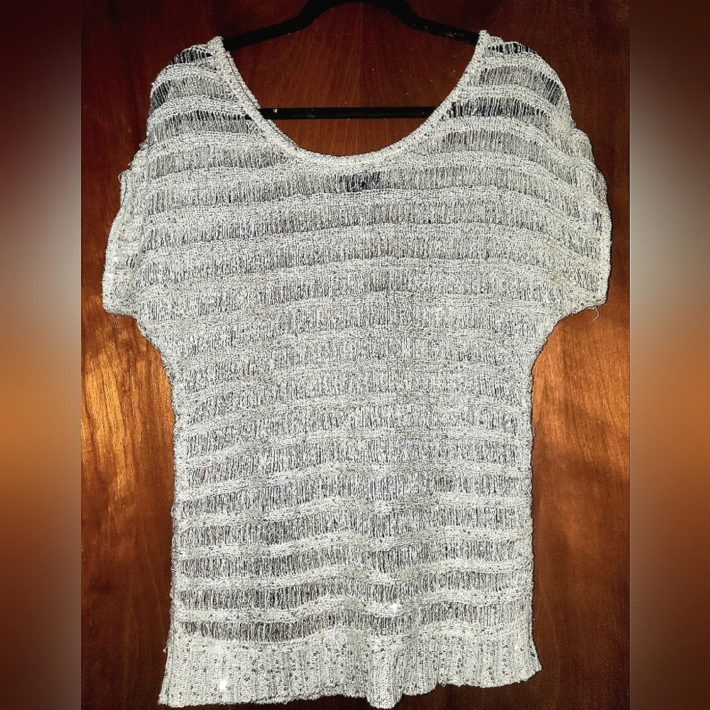 DEB Sequin Sheer Top